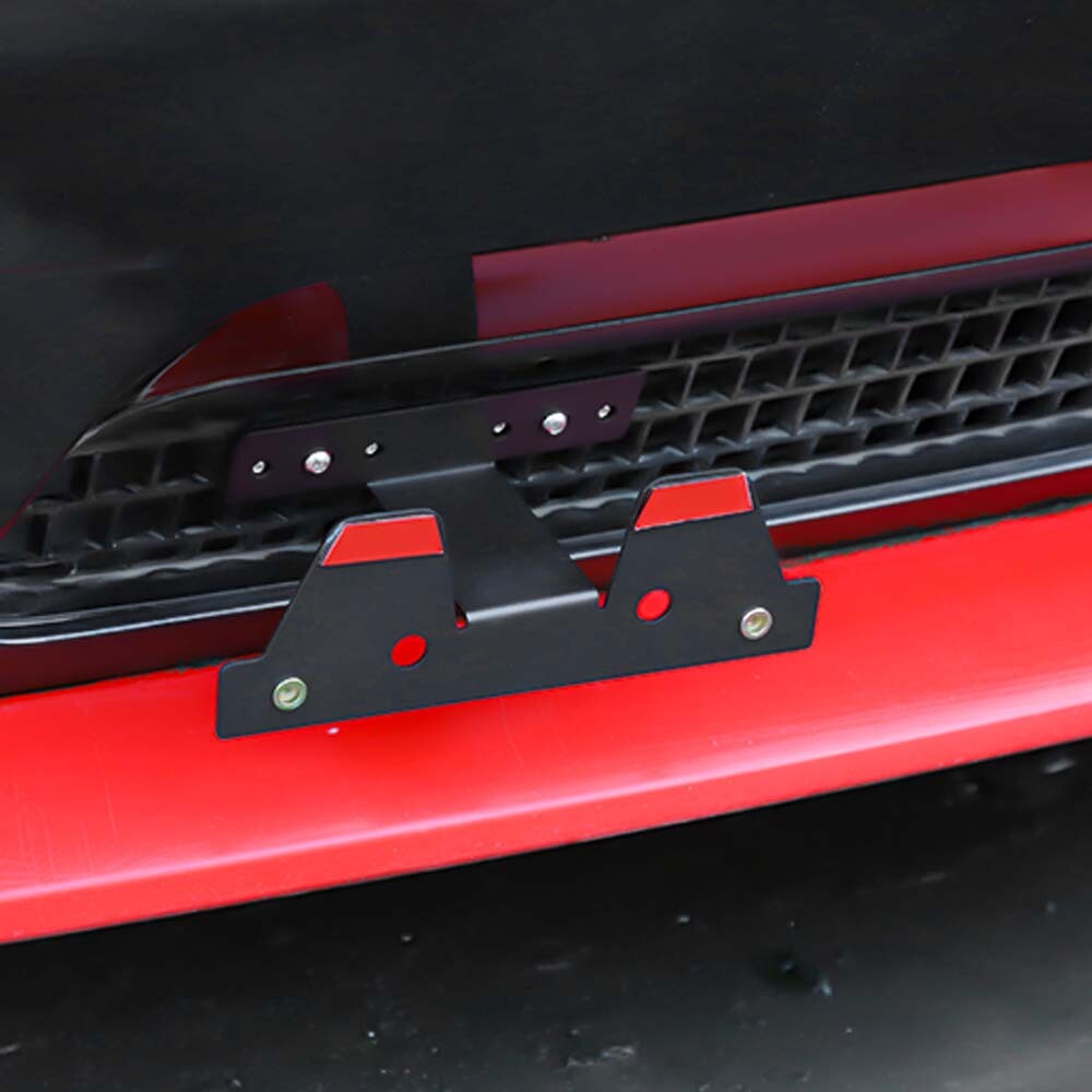 Black Front License Plate Bracket Holder Mount Stand for Dodge Challenger 09-14