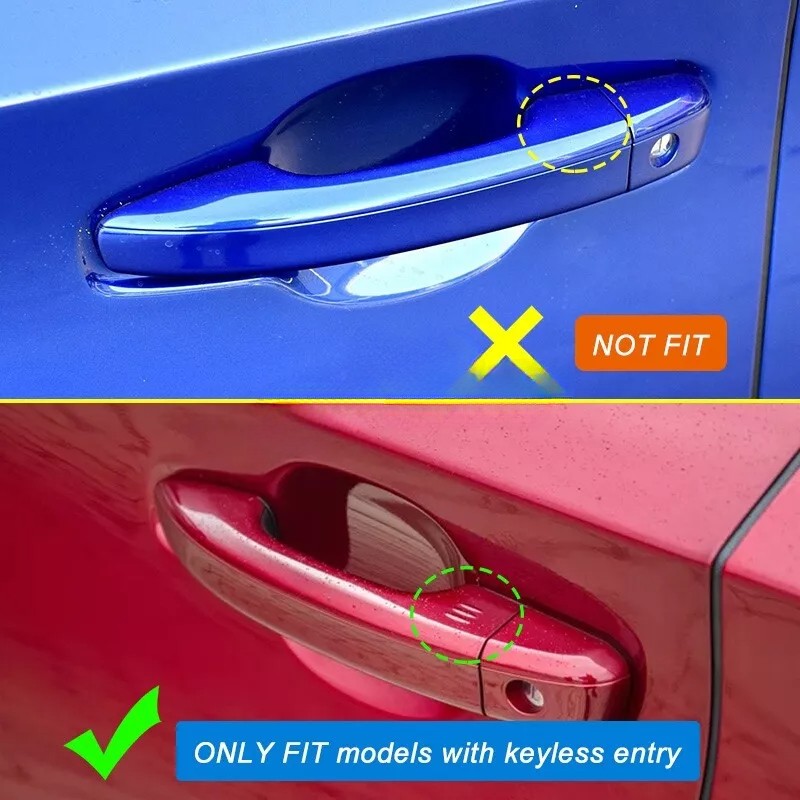Scratch-resistant Carbon Fiber Door Handle Covers Trims For Honda Accord 2018-22