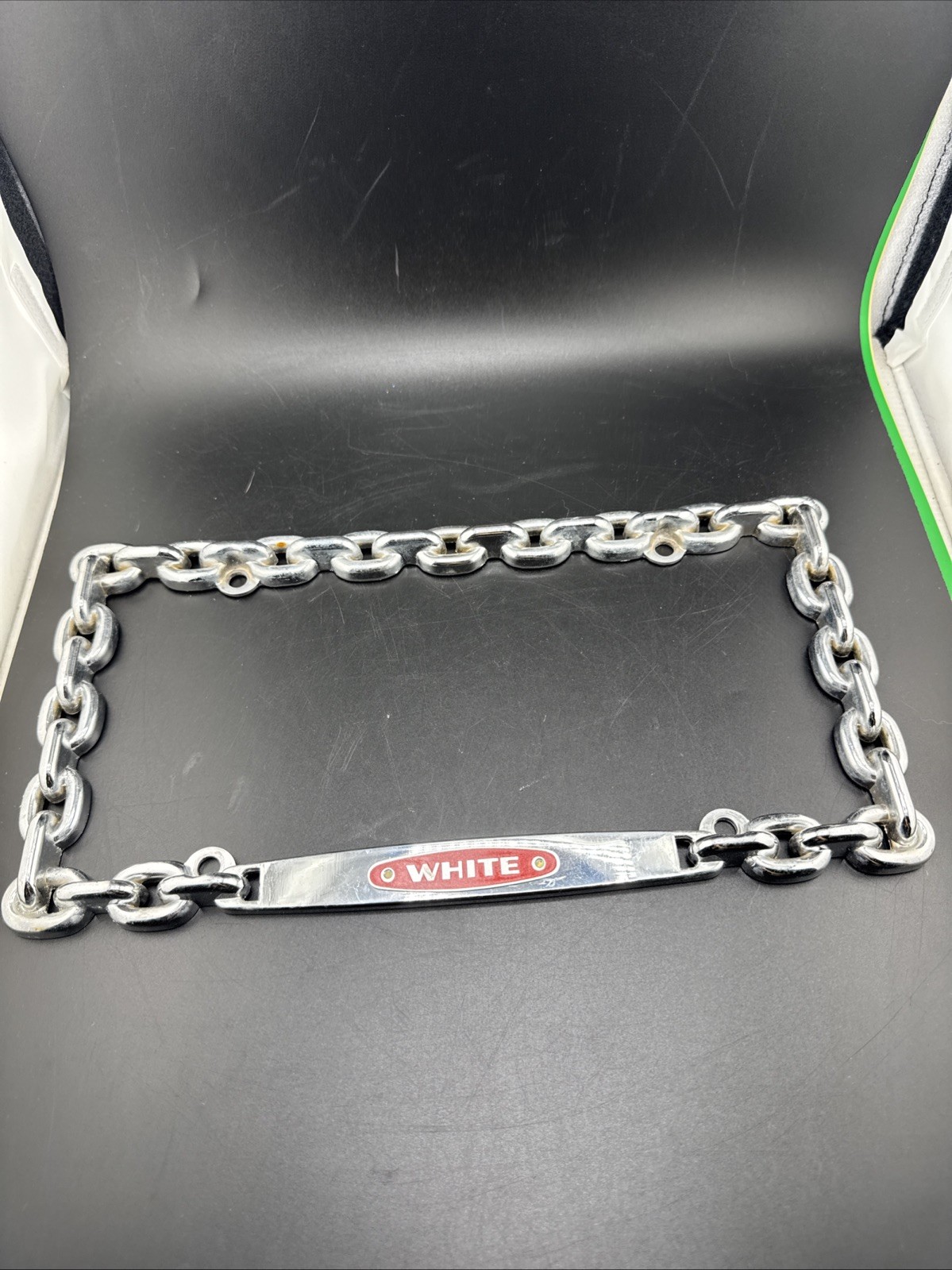 Chrome Plated Zinc Metal chain License Plate Frame 📦