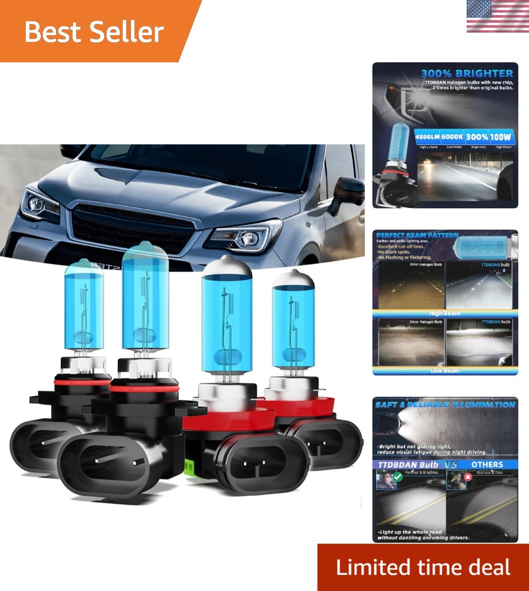 High Visibility Halogen Bulbs for Subaru Forester 2014-2018, 50,000 Hours Life