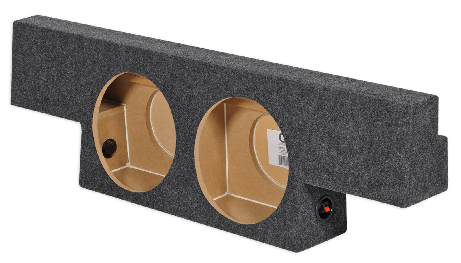 Dual 12″ Subwoofer Sub Box Enclosure For 2004-06 GMC/Chevy Crew Cab Behind Seat