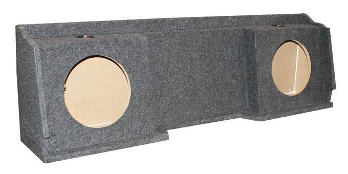 QPower GMC Chevy Silverado Ext Cab ’99-06 Dual Underseat Two 12″ Subwoofer Box