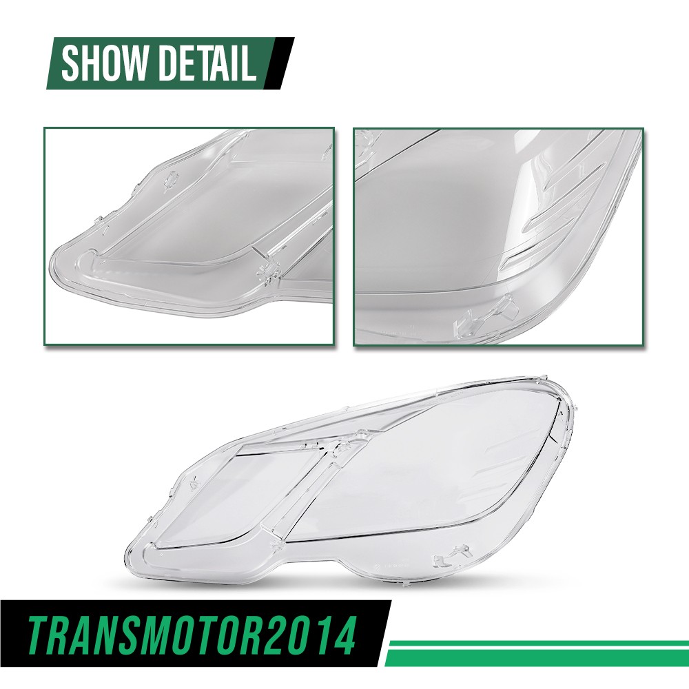 Fit For 2009-2013 Mercedes-Benz E-Class W212 Headlight Lens Covers Left & Right