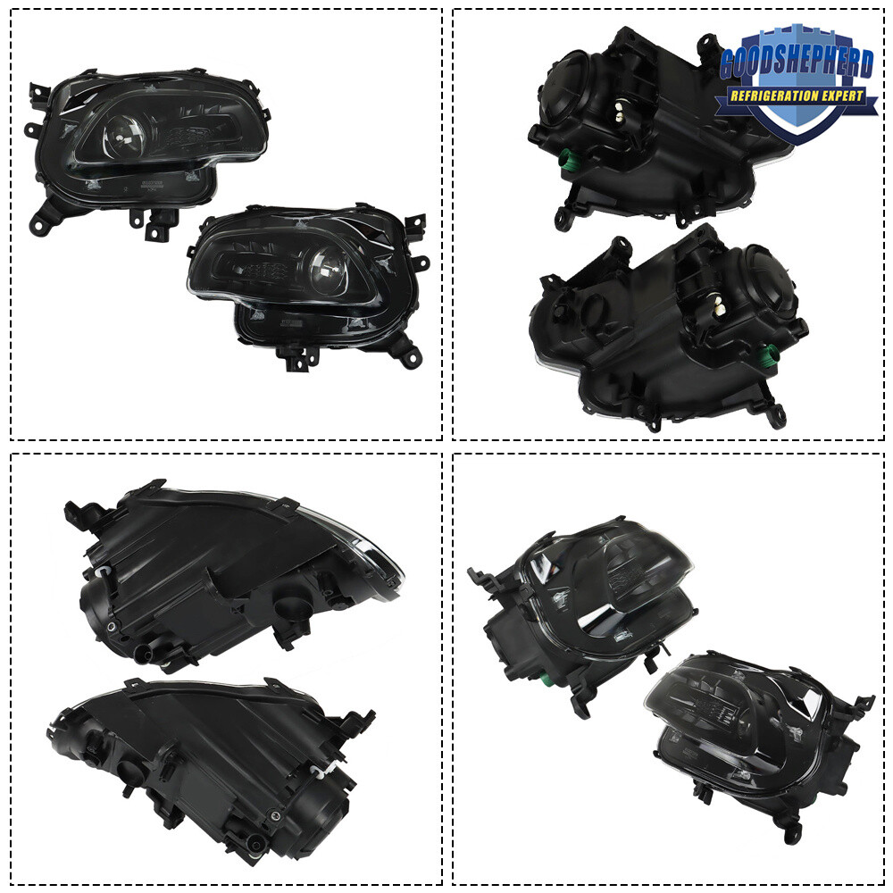 Halogen Left&Right Headlights For 2014-2017 2018 Jeep Cherokee Black Headlamps