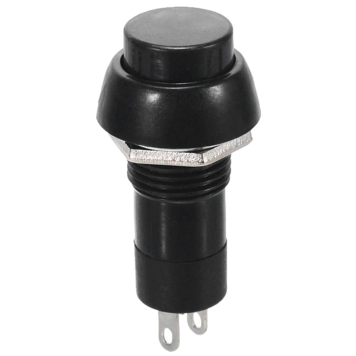 5x Black Push Button ON/OFF Bolt-On Switch Latching Round Circle Car DC 5A 12V