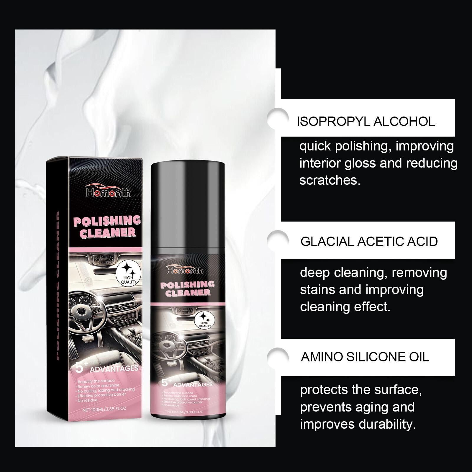 Amino Silicone Auto Interior Polish 100ml Deep Cleansing Spray Restores Trim