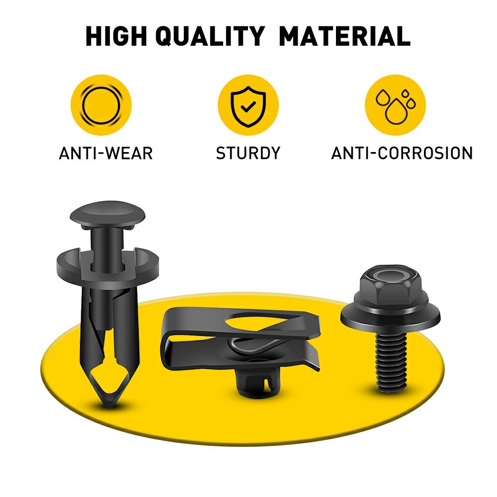 35pcs Engine Under Cover Splash Shield Guard Body Bolt U-nut Clips Fastener New