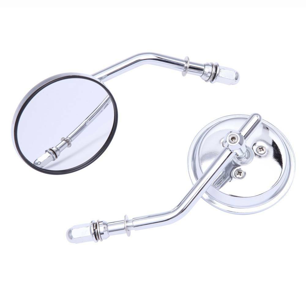 Motorcycle Chrome Round Rearview Side Mirrors For Harley Springer Softail Bobber