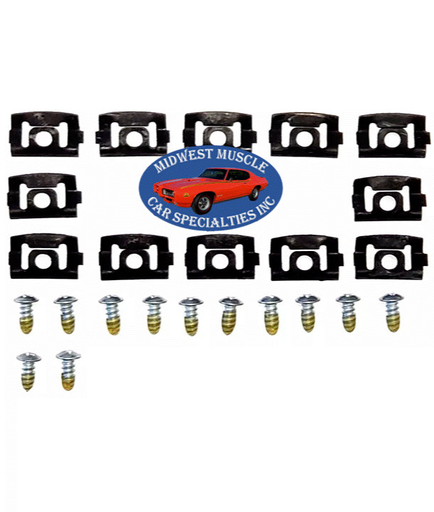 Trim Molding Clips Rear Window Glass Reveal Set Fits 70-76 Dart Demon B34
