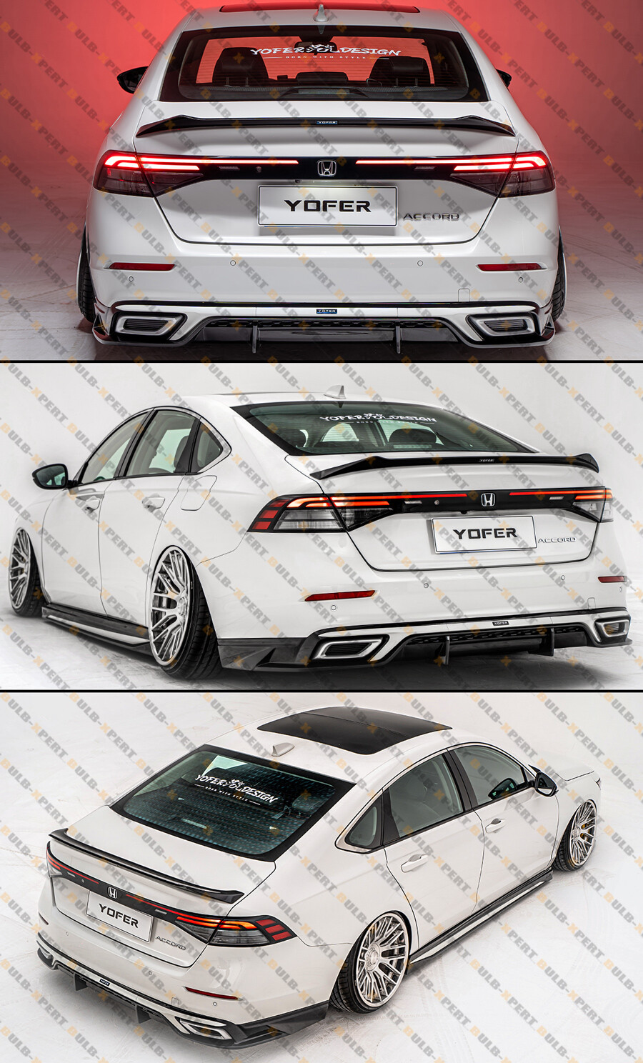 FOR 2023-25 HONDA ACCORD 11TH GEN YOFER GLOSSY BLACK HIGHKICK TRUNK SPOILER WING