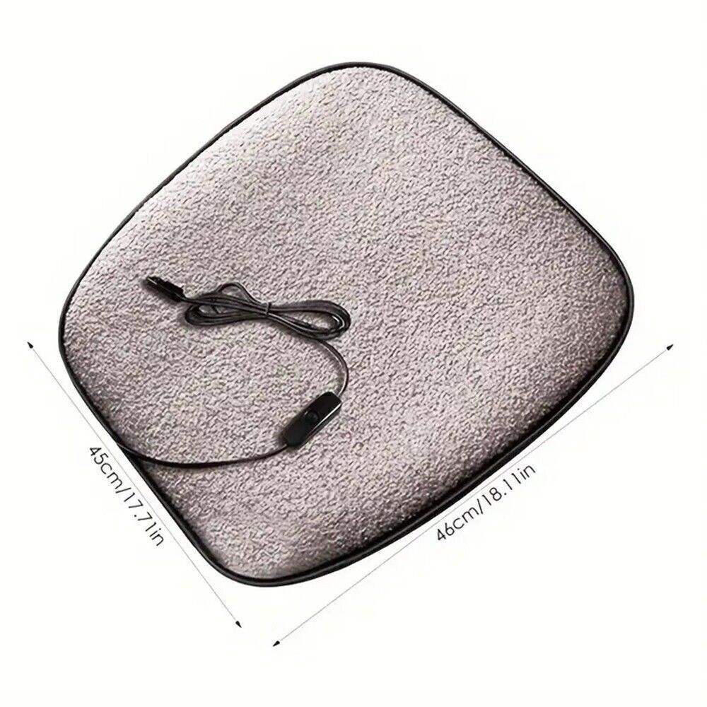 Single Car Heated Cushion Heating Warm Cushion Short Plush Pad Square Mat Pad