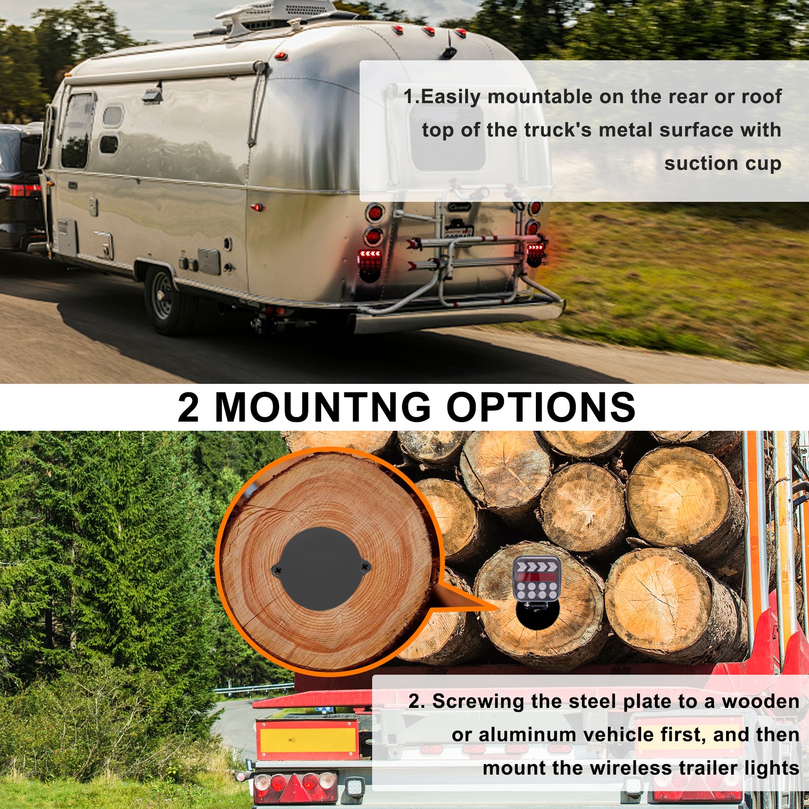 Wireless Magnetic Trailer Lights Kit for Trucks, Boats, RVs – IP67 Waterproof