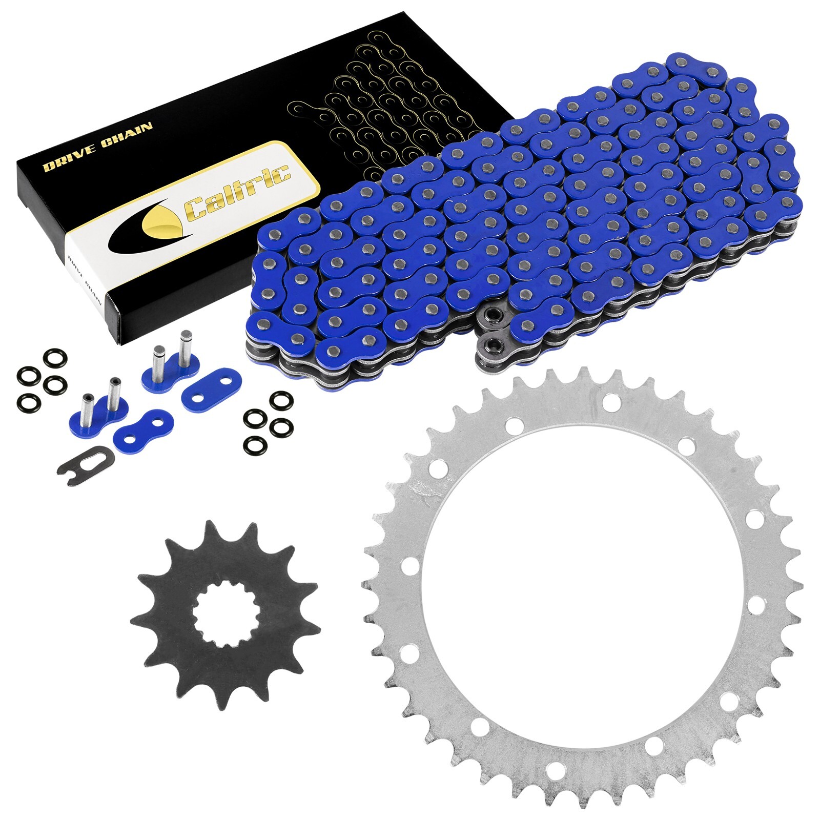 Blue O-Ring Drive Chain & Sprockets Kit for Yamaha Raptor 660 YFM660R 01-05