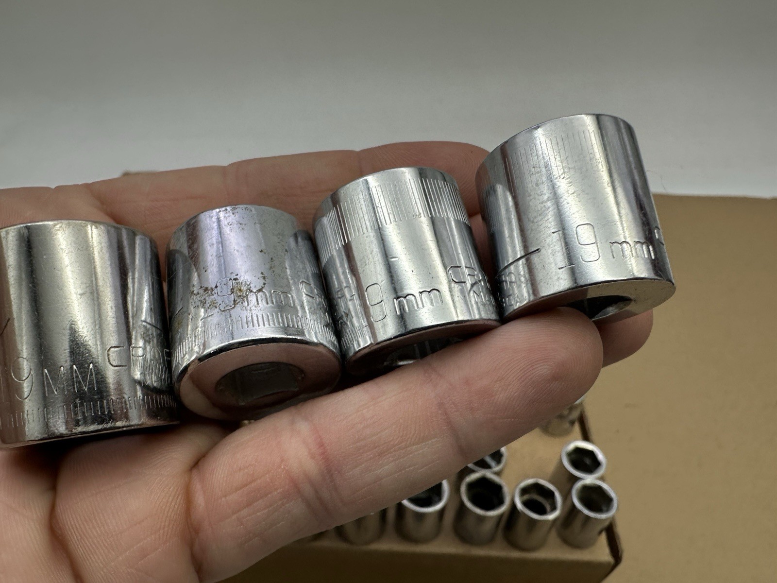 40pc LOT Craftsman G Inverted G2 Socket Set 12 Point 3/8″ Drive 10mm-19mm USA