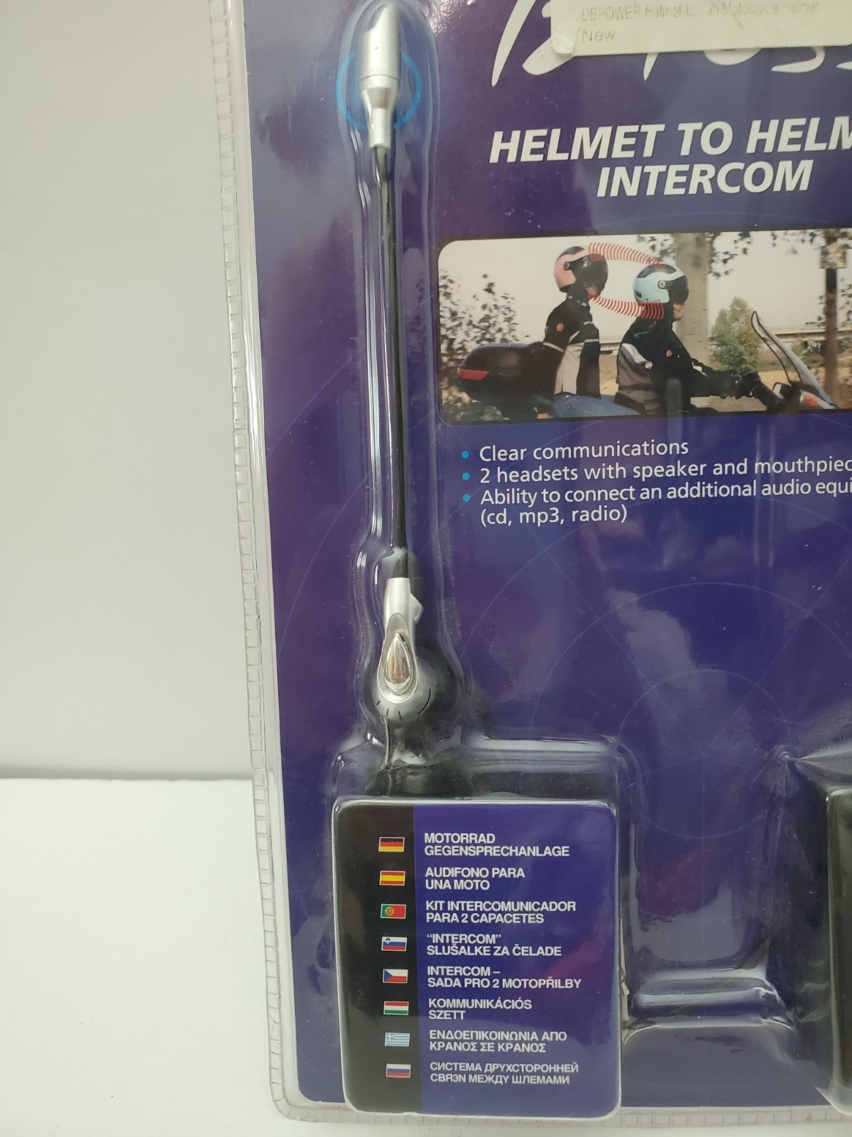 Motorcycle Intercom Host Headphones Kit Helmet Wired Walkie Talkie Front & Rear