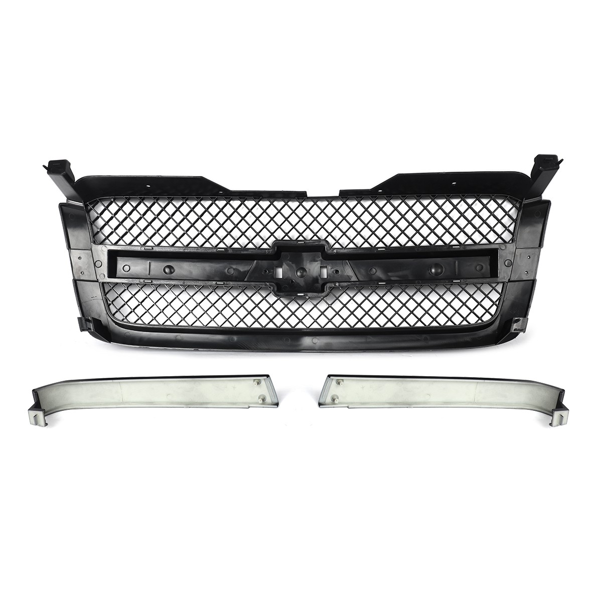 Matte Black Front Bumper Grille Assembly For 2003-2007 Chevrolet Silverado 1500