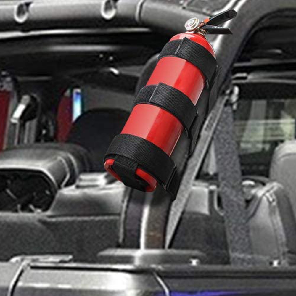 Adjustable Roll Bar Fire Extinguisher Mount Holder 3 lb for Jeep Wrangler JK JL