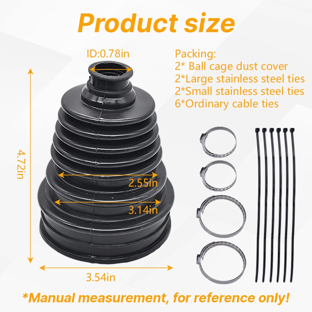 CV Joint Boot Kit for Dodge CV Axle Boot Repair Dustproof & Waterproof Protector