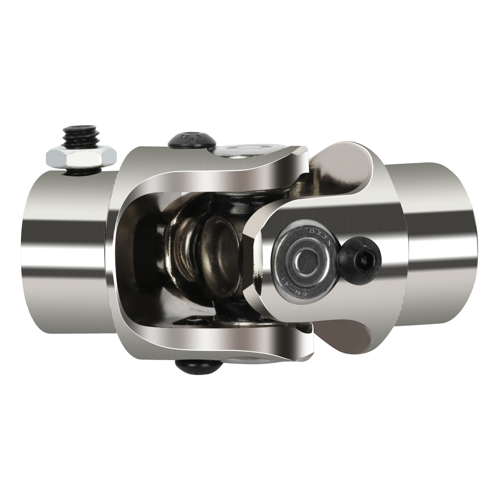 Single Universal Steering U-Joint Shaft Chrome Steel Round 3/4″ x 3/4″ Round