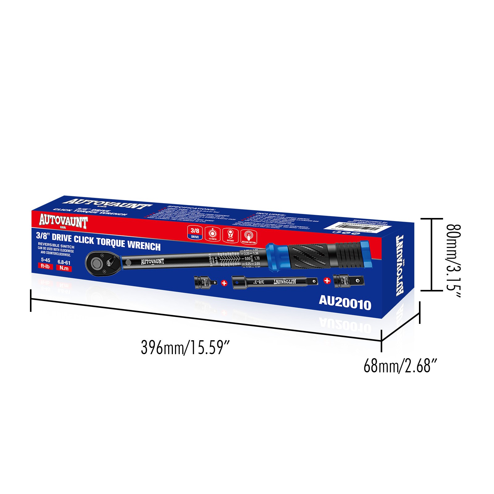 3/8″ Torque Wrench Snap Socket Professional Drive Click Ratcheting Father’s Day