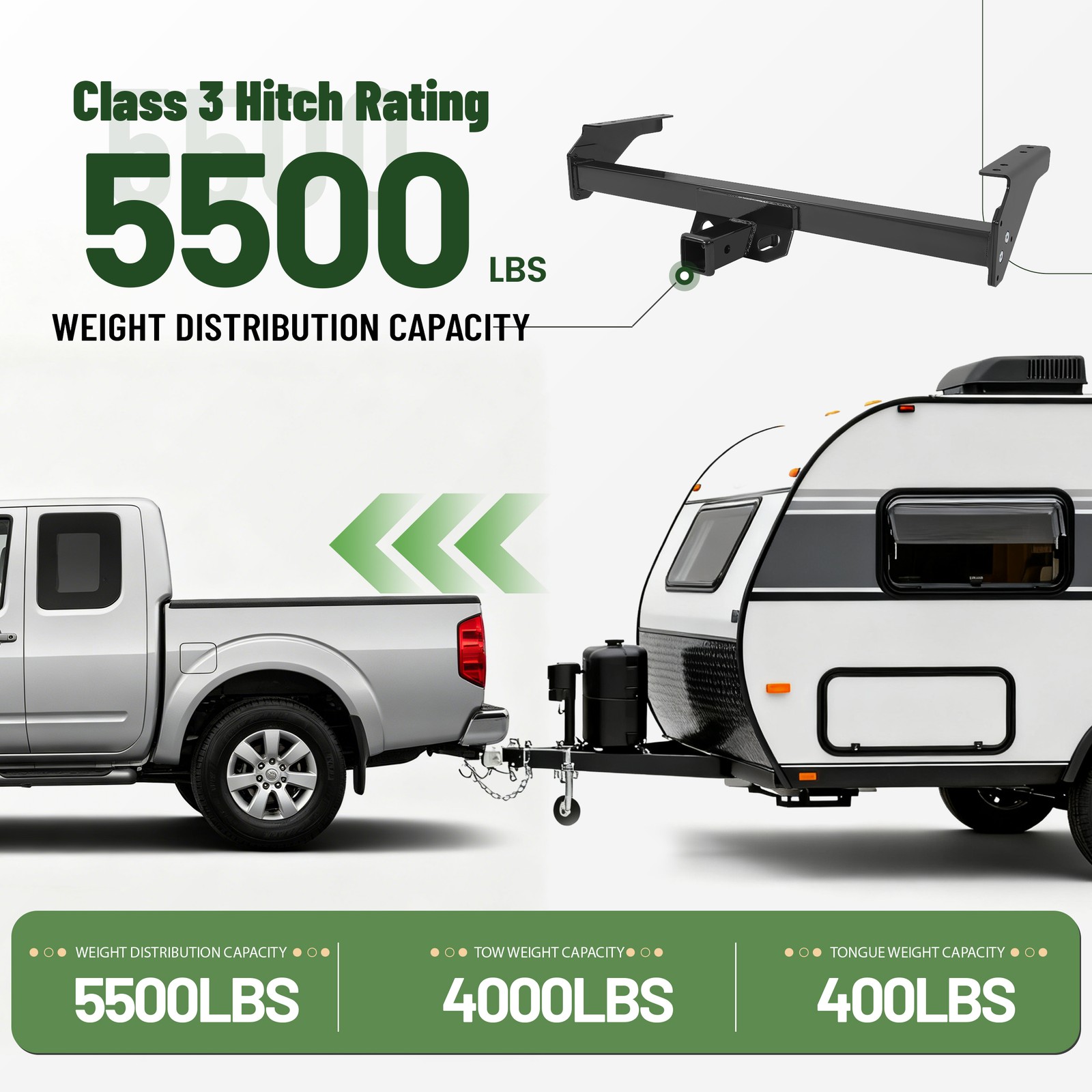 For Nissan D21 Pickup Frontier 88-2004 Trailer Hitch Bumper Towing 2″ Class 3