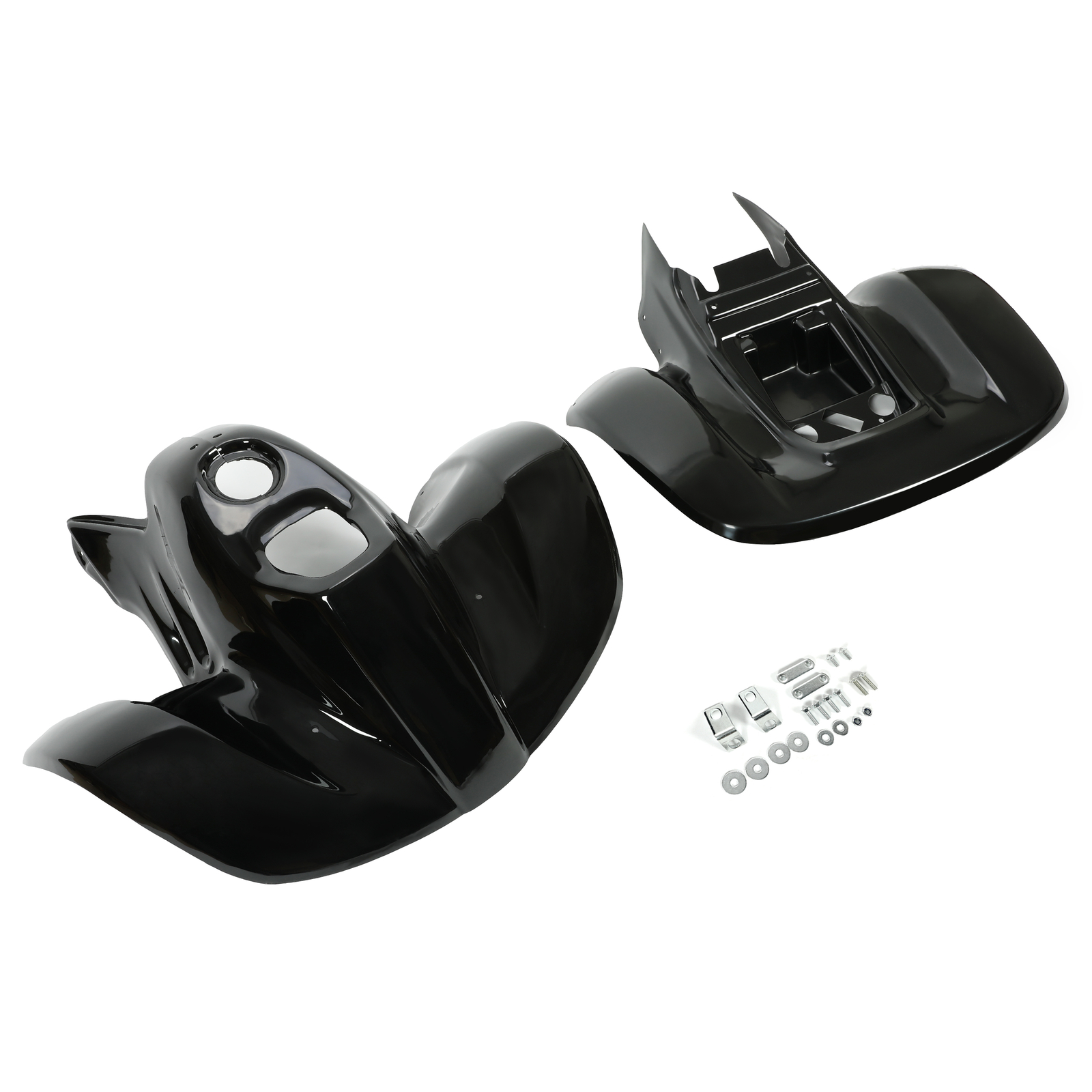 FOR 93 – 05 HONDA TRX90 BLACK ABS PLASTIC FRONT & REAR FENDERS SET #116950