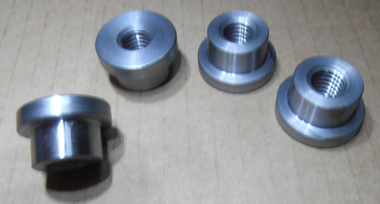 (4)pcs 8 X 1.25 METRIC THREADED BUNGS 1018 Steel Low Profile