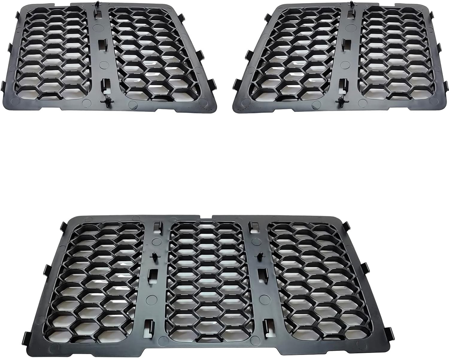 Black Mesh Grille Insert Kit Front Grill Cover For Jeep Grand Cherokee 2014-2016