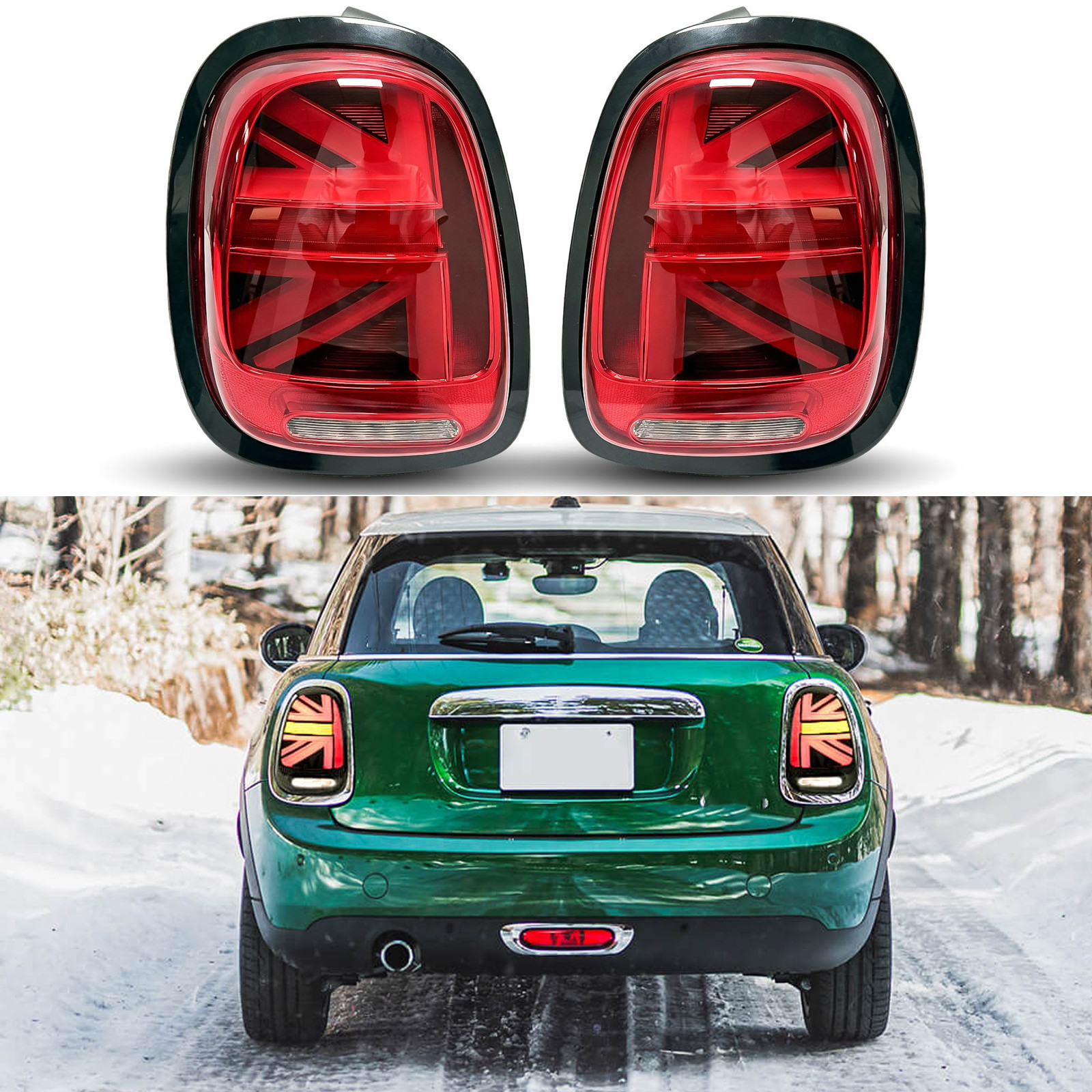 2PCS Taillights For Mini Cooper F55 F56 F57 Full LED 2014-2022 Rear Lamps RH+LH