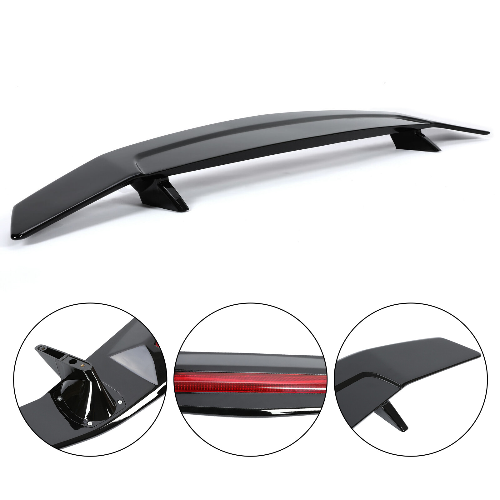 For Honda Civic Sedan 2016-2021 Rear Upper Trunk Spoiler Wing Lip w/Brake Light