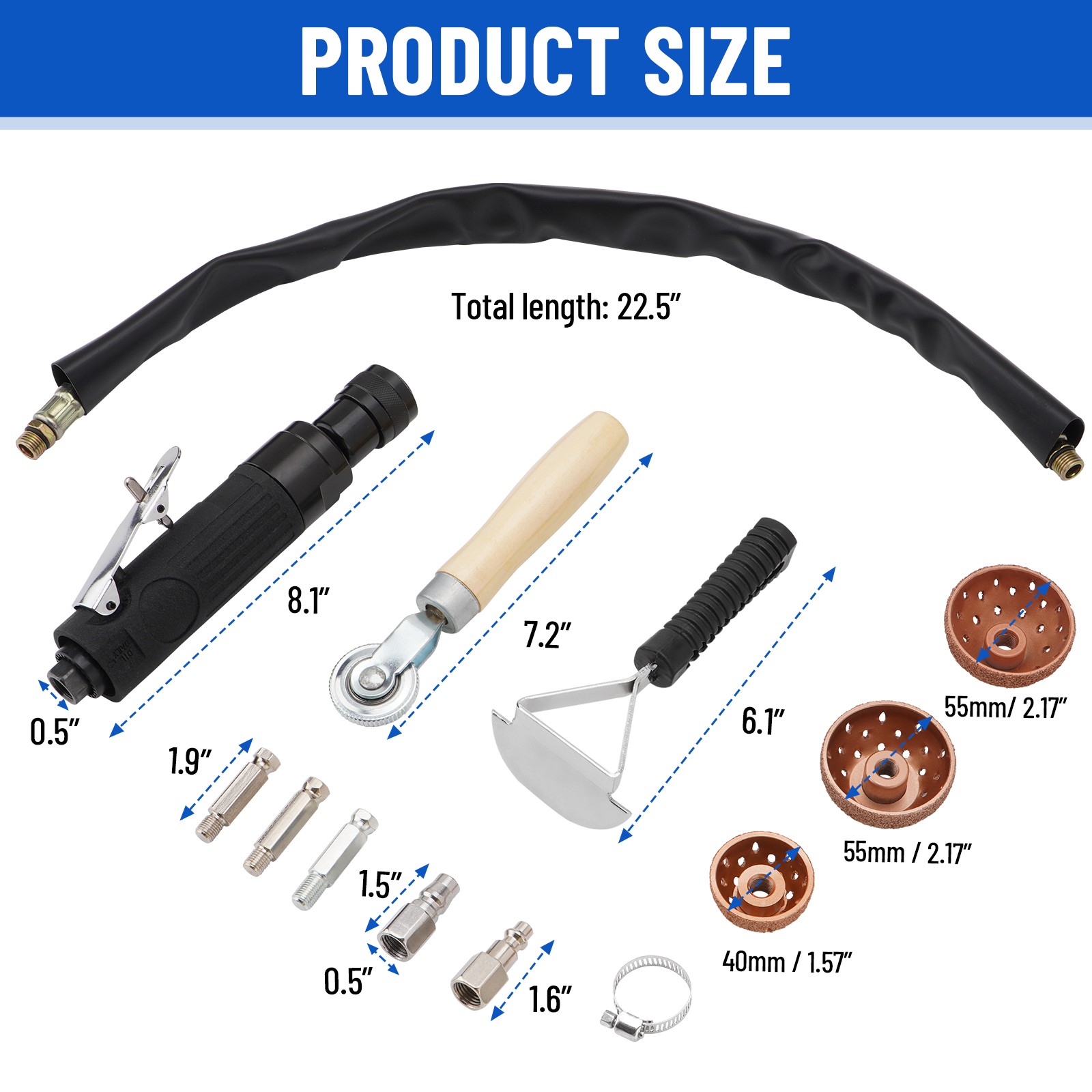 Racewill Air Tire Repair Polish Patch Tools Include 2500rpm Low Speed Air Tir…