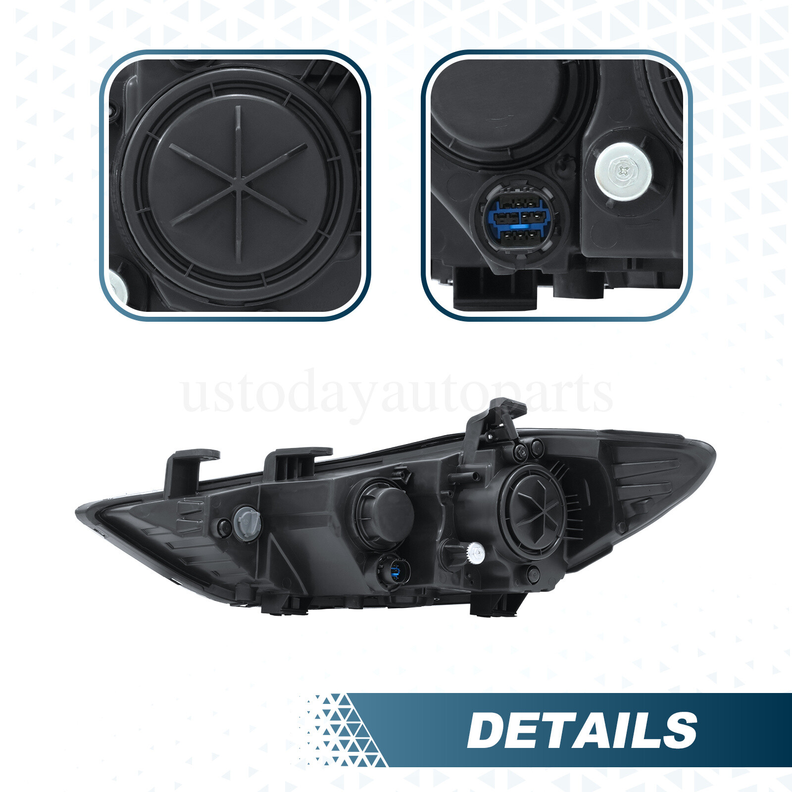 Headlight Pair Halogen For 2017 2018 Hyundai Elantra Headlamp Passenger Driver