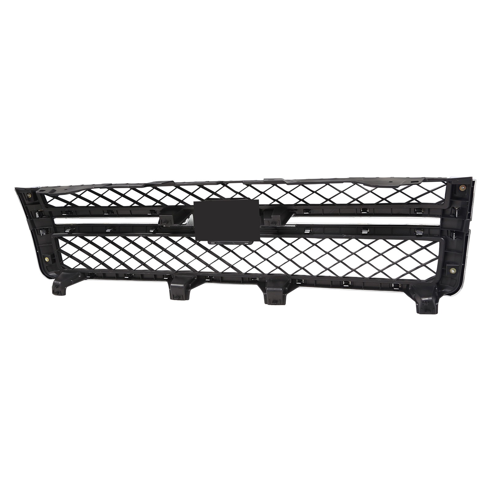 Front Grille Assembly Fit For 2011-2014 Silverado 2500 3500 HD Black and Chrome