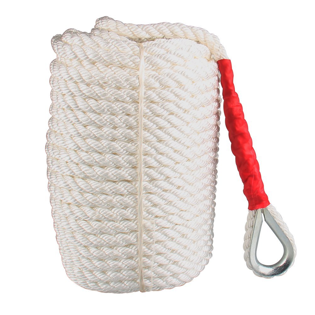 [3/4inch, 200ft] Polypropylene Rope 3 Strand Twisted Anchor Line, Anchor Rope US