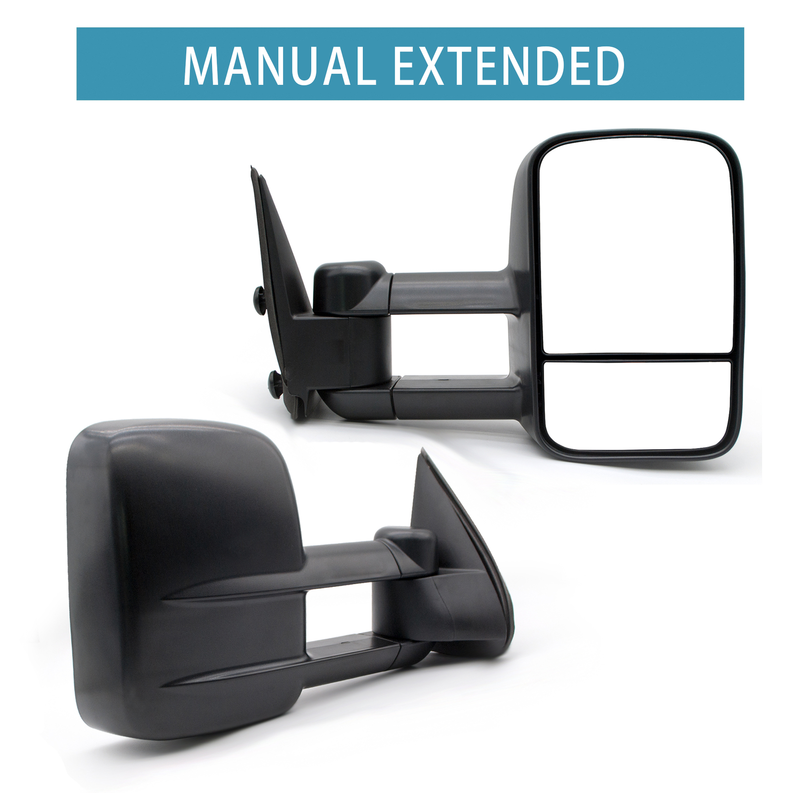 Tow Mirrors Manual Fold Fits 2001-2005 GMC Sierra 1500 2500 Ledt+Right Side