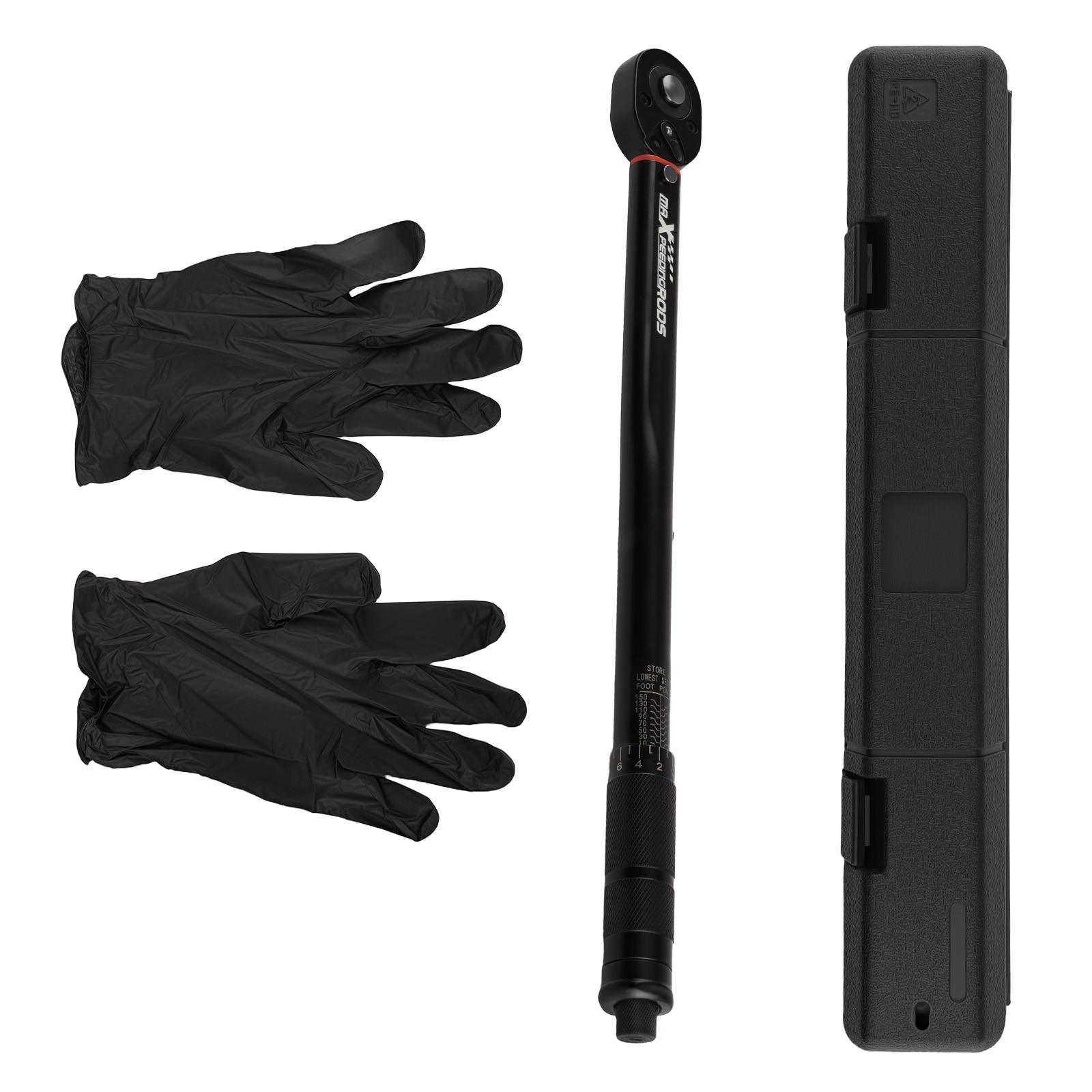 1/2 Drive Torque Wrench 10-150 Ft-Lb Pre-calibrated Chrome Vanadium Steel W/Case
