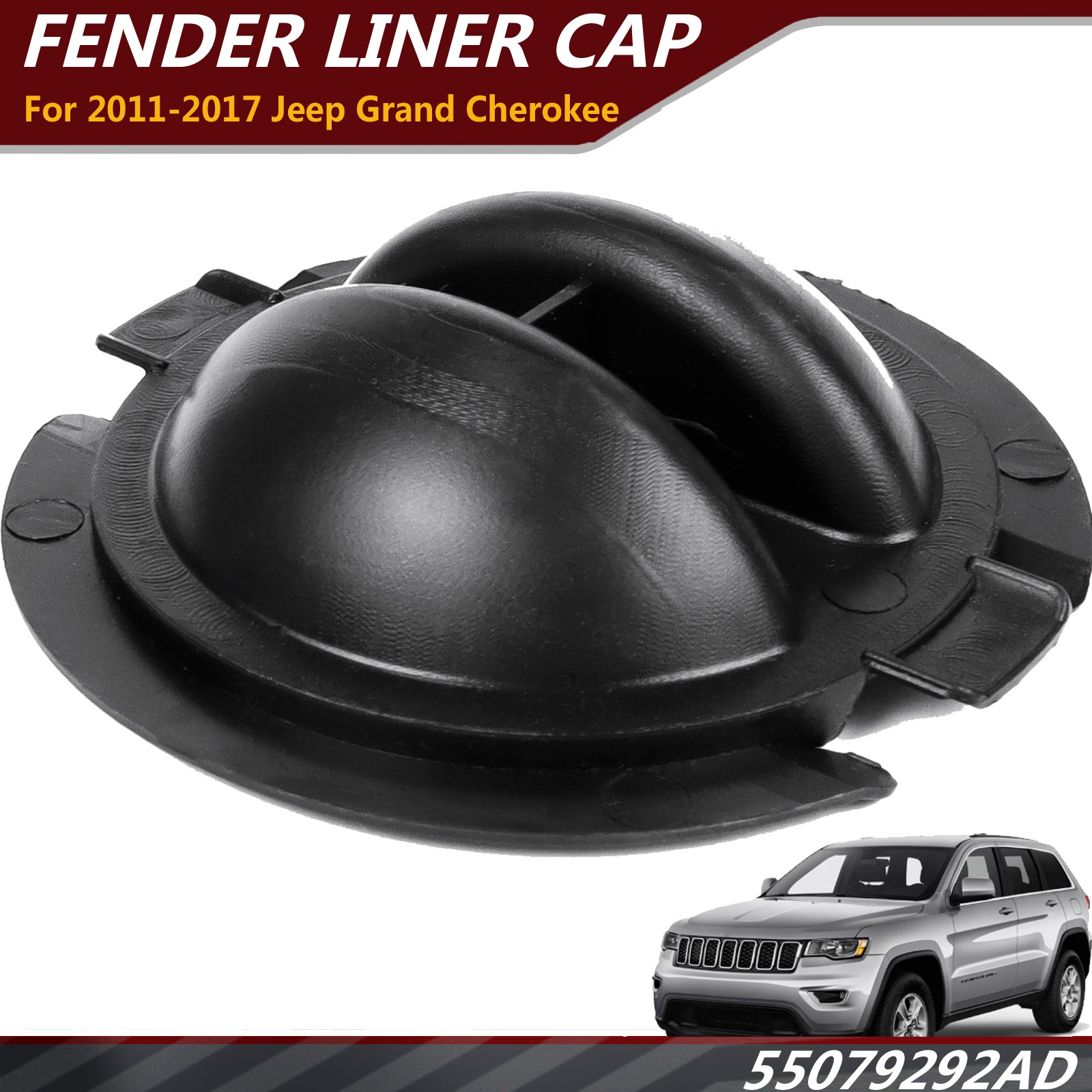 For 2011-2017 Jeep Grand Cherokee Front Fender Liner Cover Cap Clip 55079292AD