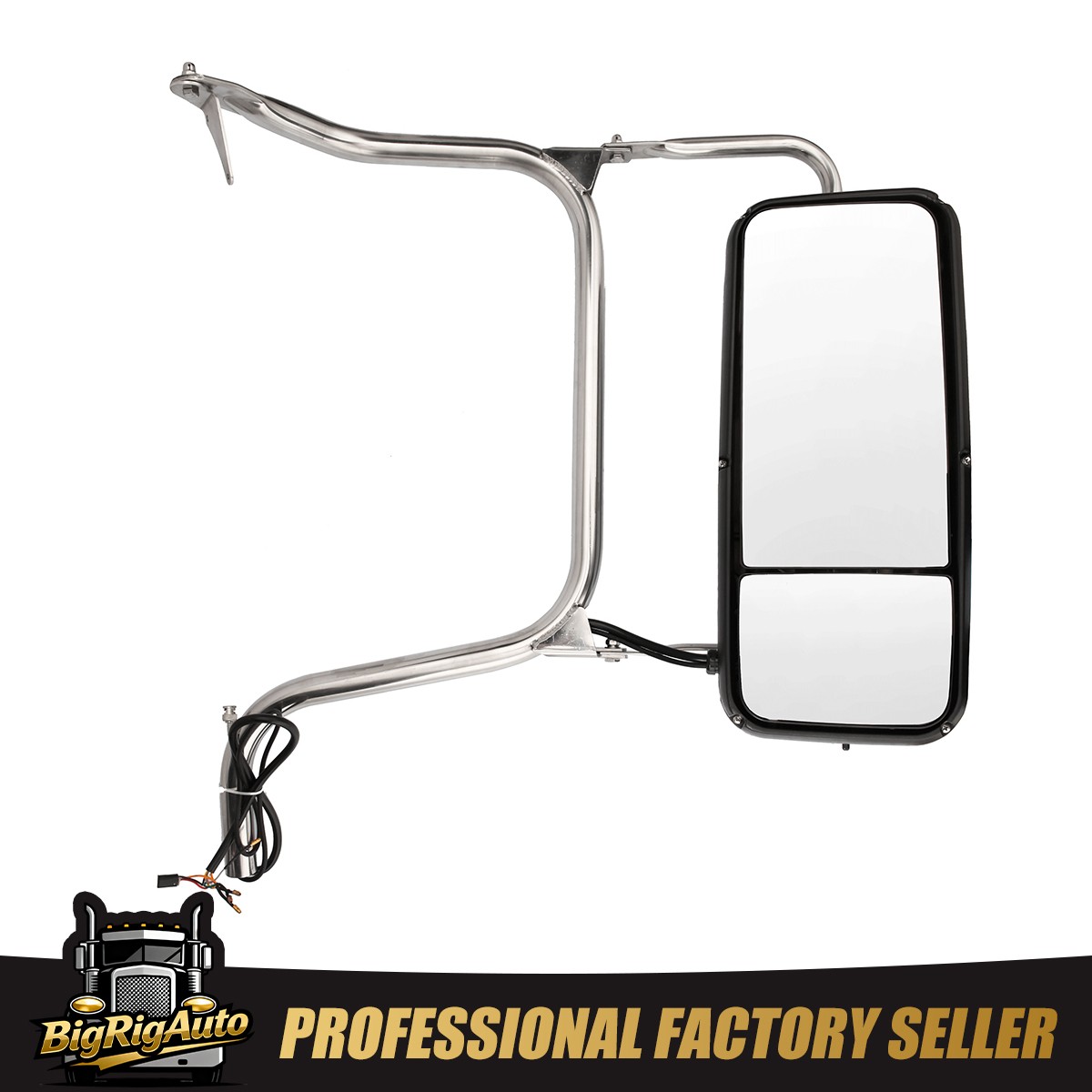 Chrome Power & Heated Door Mirror Assembly For Peterbilt 386 389 Passenger Side