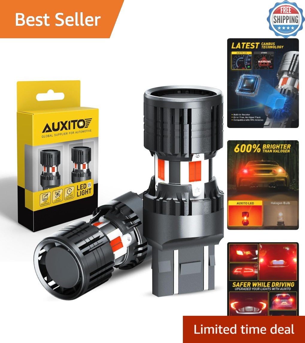 High-Performance 7440 7443 Red LED Bulbs with Built-in Resistor – 50,000 Hours