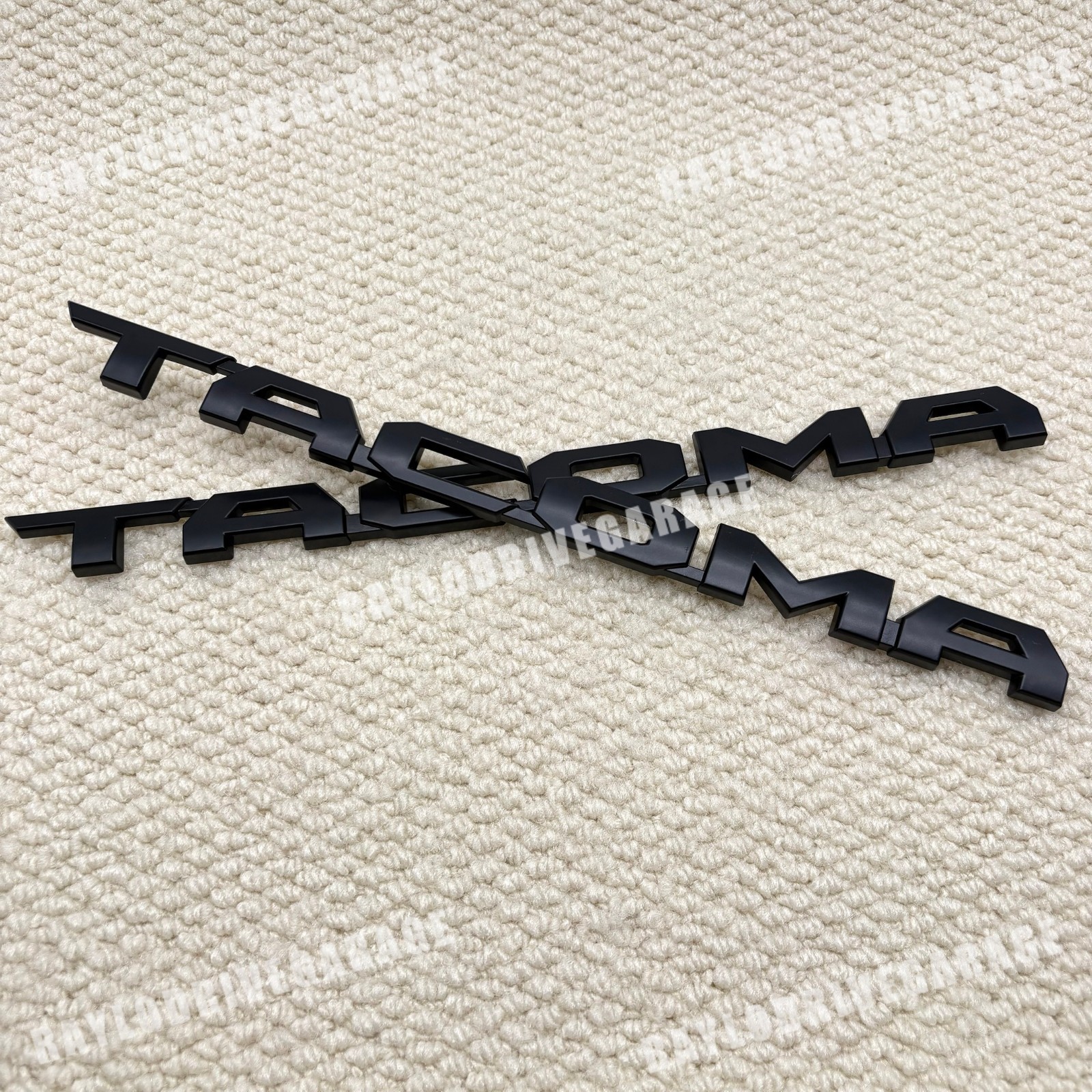 2pcs Matte Black Door Side Emblem For 2016-2024 TACOMA Letter Left Right Badge