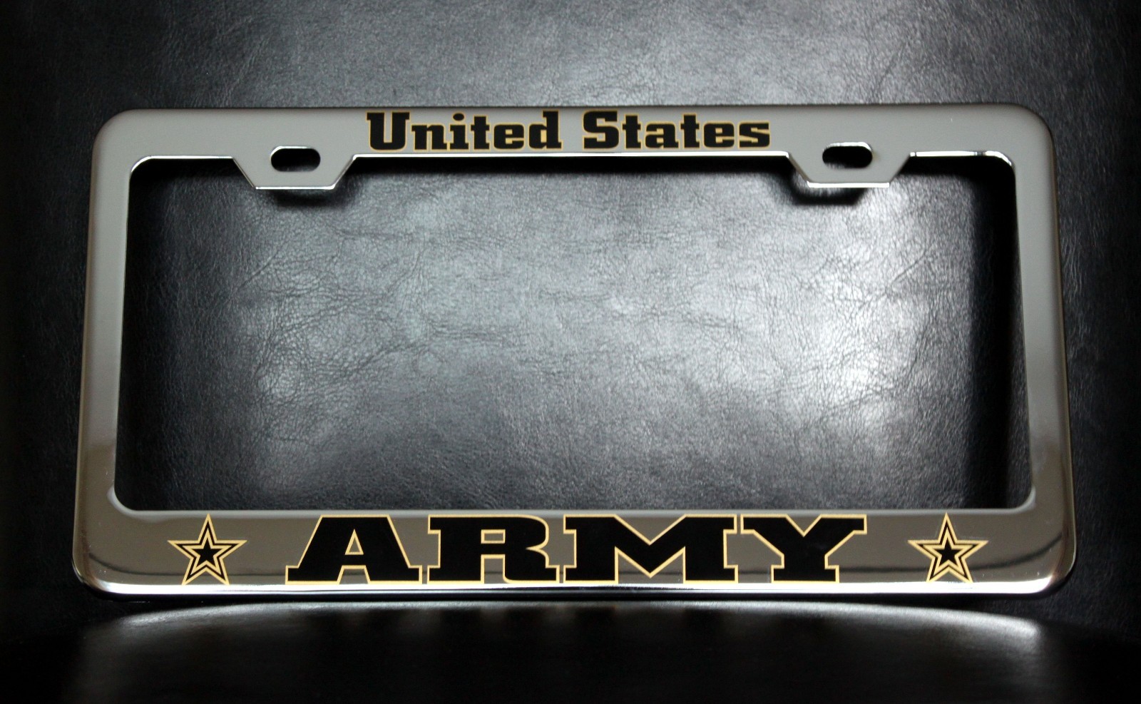 United States Army License Plate Frame – Chrome Plated Metal, Standard US/Canada