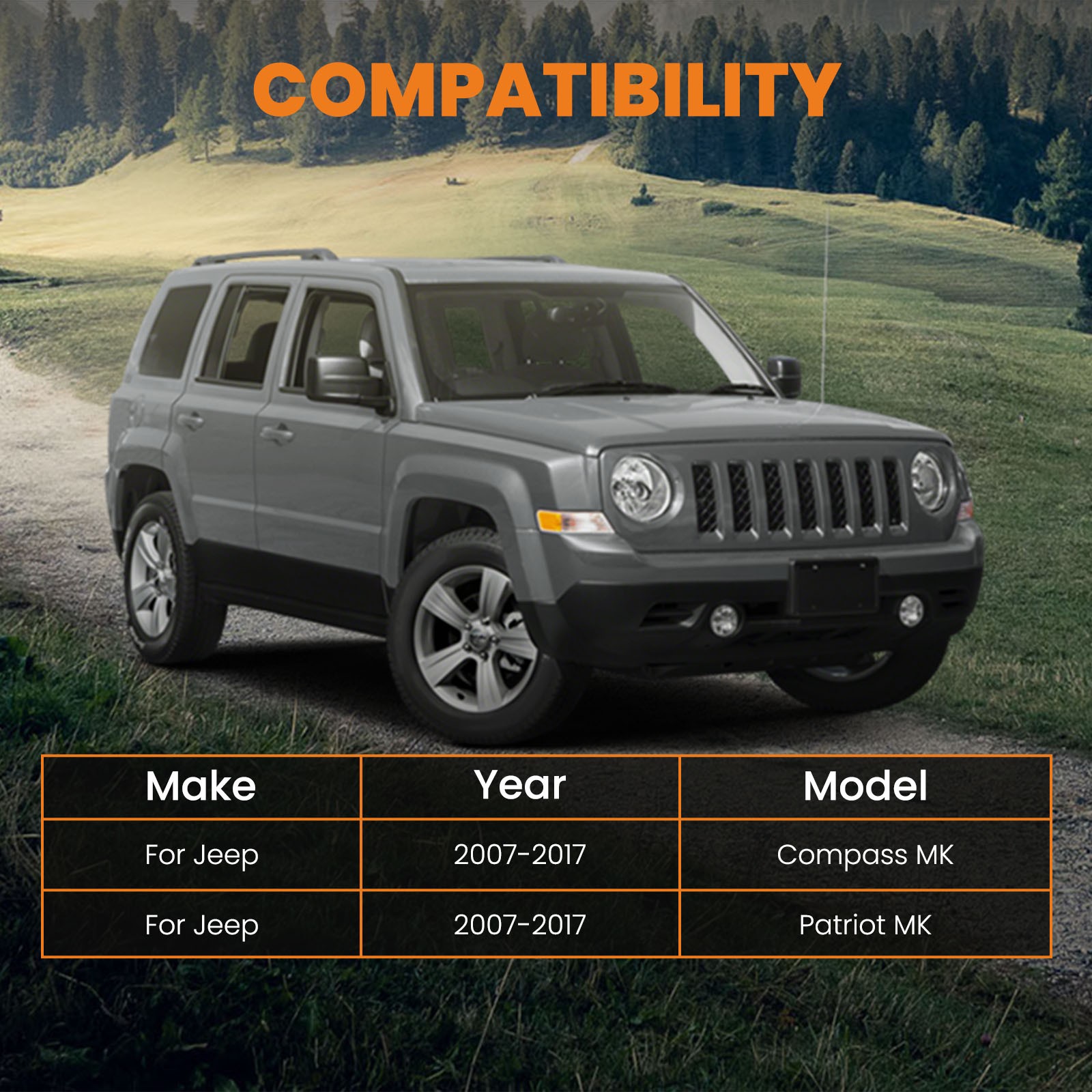 2″ Front + Rear Leveling Lift Kit w/ Spacers For Jeep Patriot MK 2007-2017