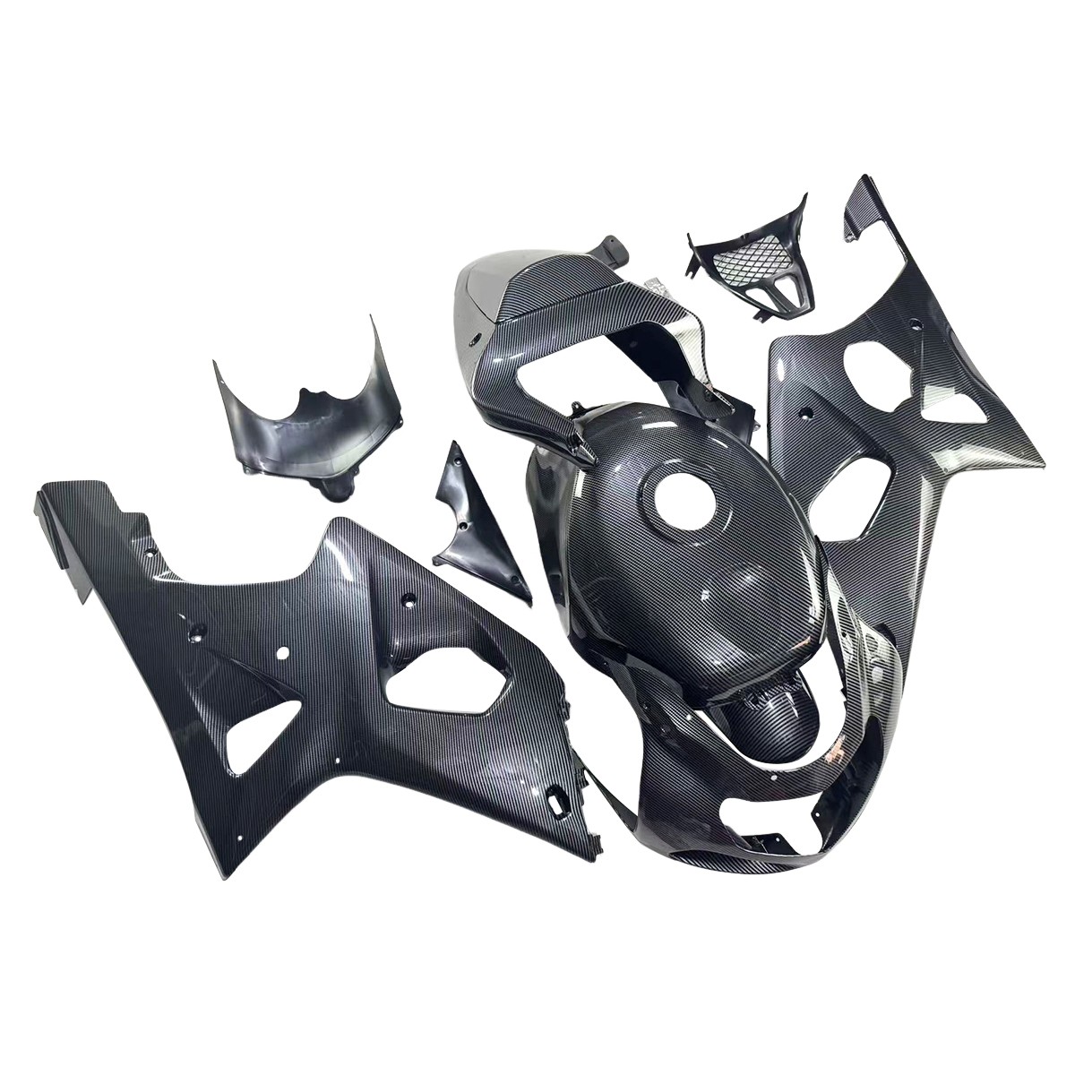 Carbon Fiber Effect Fairing Kit For Suzuki GSXR1000 2000-2002 Plastic Bodywork