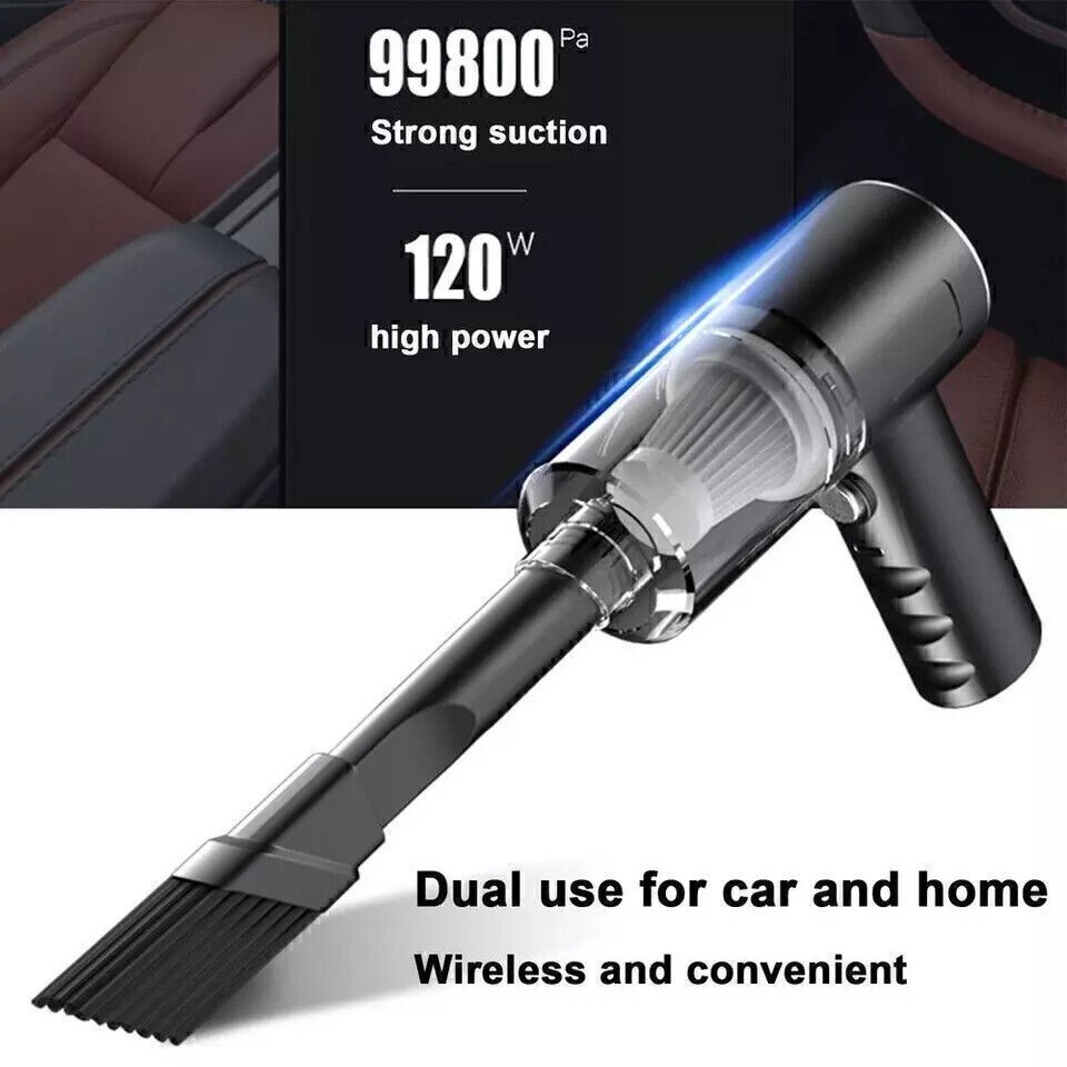 120W Cordless Handheld Rechargeable Vacuum Cleaner Home Auto Wet&Dry Duster