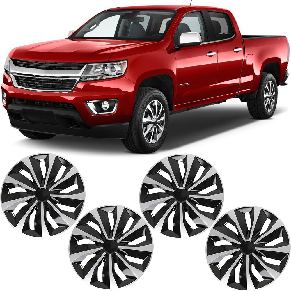 16″ Car Hubcaps Wheel Cover Set of 4 Snap R16 Tire Steel ABS For Chevy Colorado