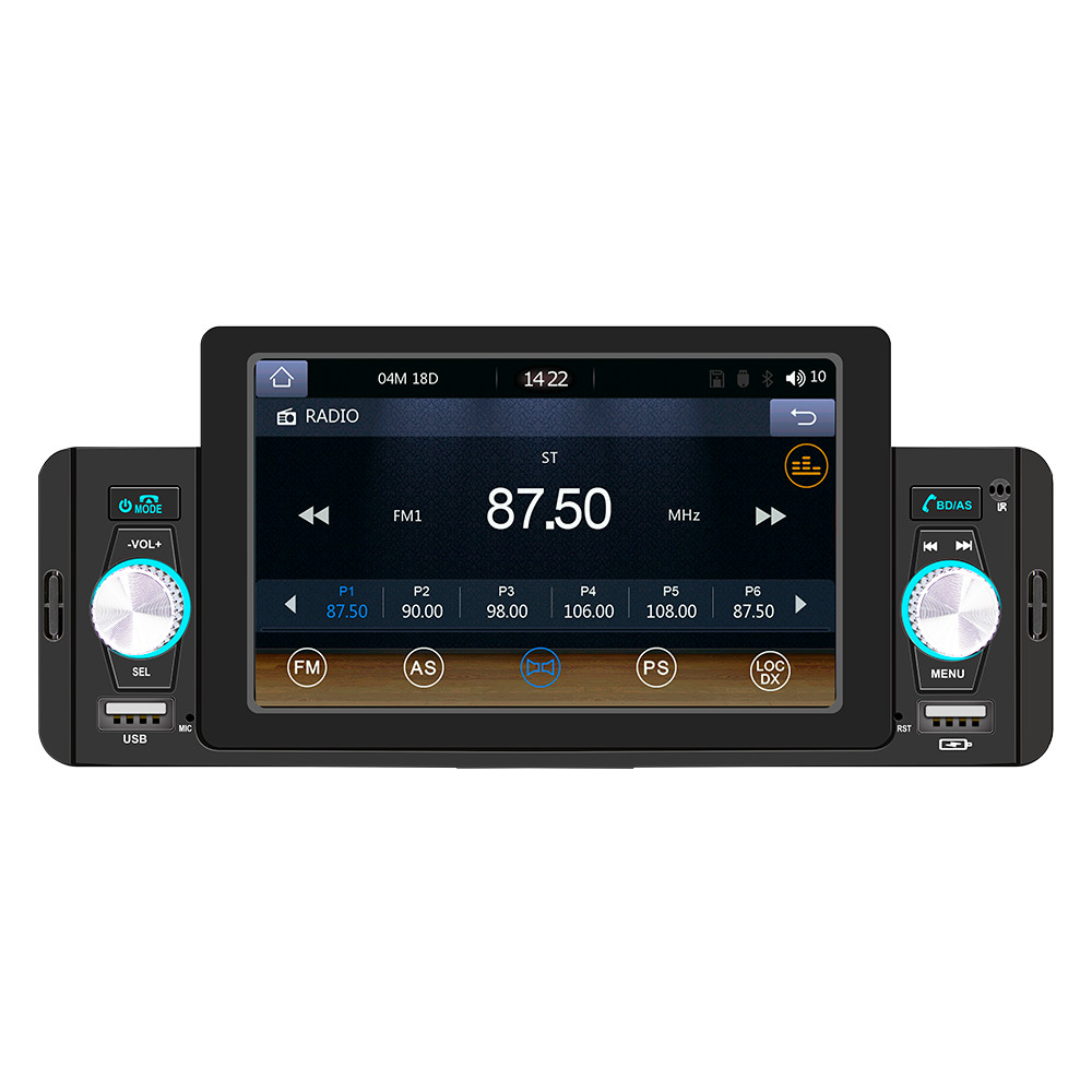 5″ Single 1DIN Car Stereo Radio MP5 Multimedia Player Touch Screen Bluetooth USB