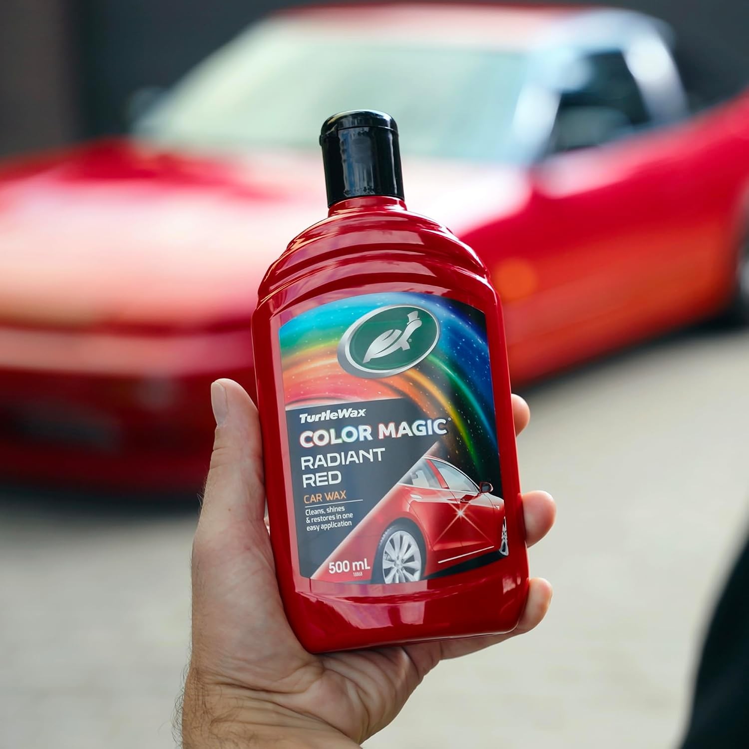 Turtle Wax Color Magic Radiant RED Car Wax Polish Cleans Shines Restores 500mL