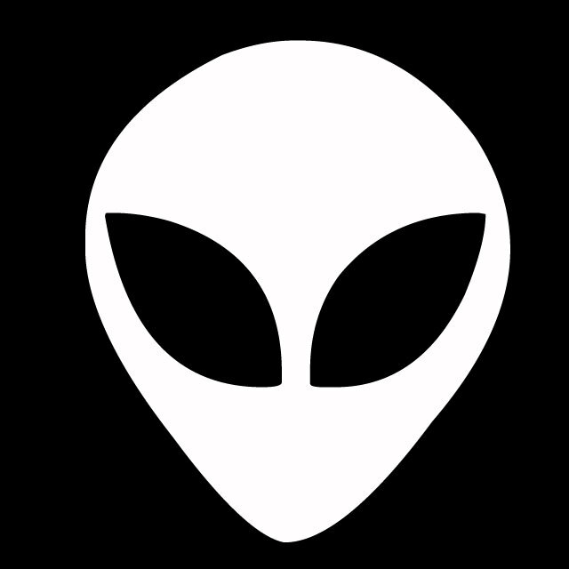 ALIEN HEAD Vinyl Decal Sticker FREE USA SHIPPING UFO FACE SPACE
