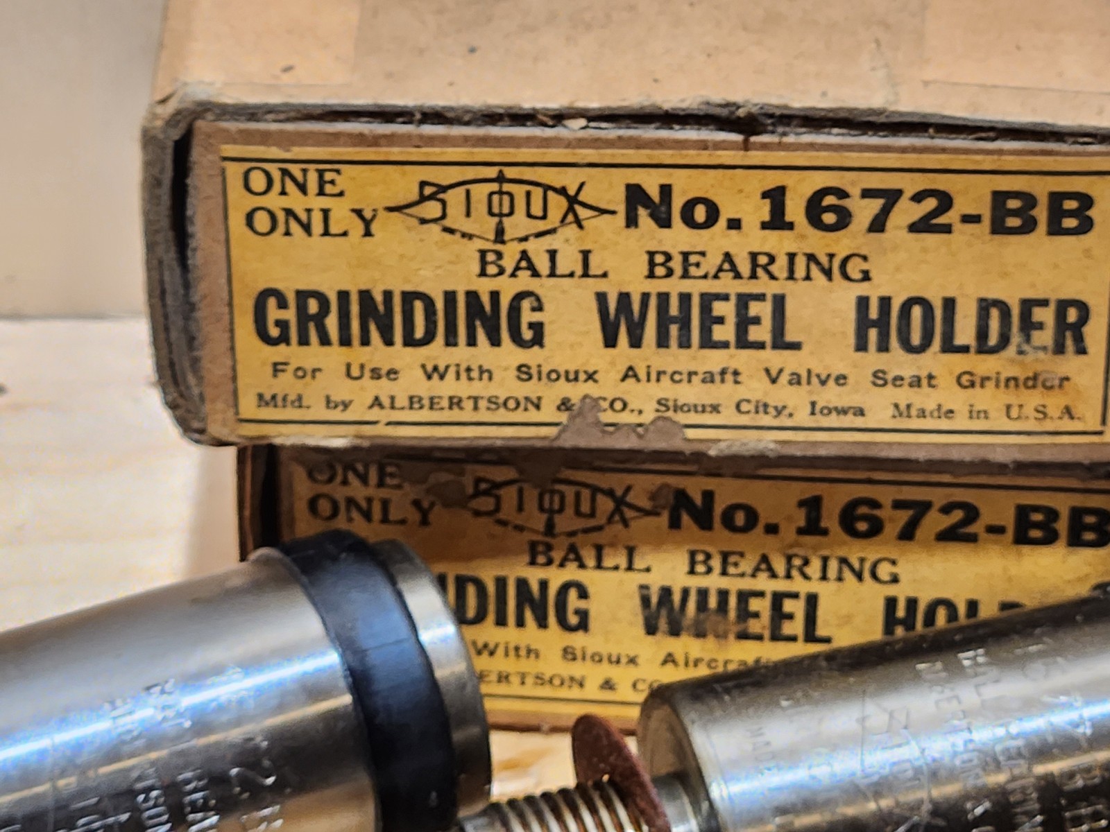 2 SIOUX 1672-BB Grinding Wheel Holder Original New Old Stock