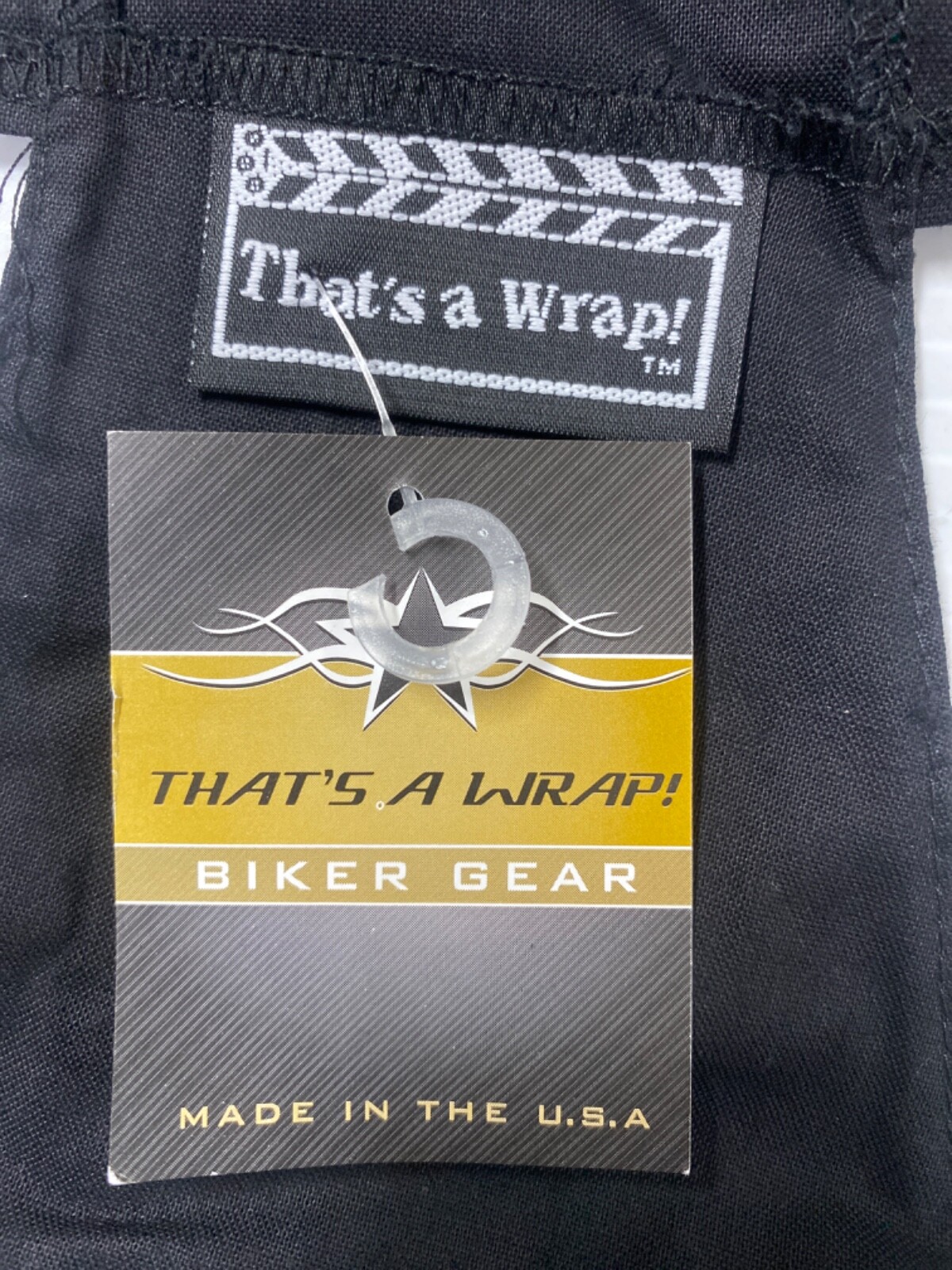 Brand New ~ That’s A Wrap Biker Gear Basic Black Headwrap (FC107-3Q1706